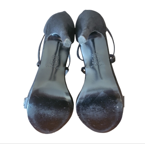 Nina Genuine Suede Jeweled High Heel Sandals Size 8 - Picture 7 of 7